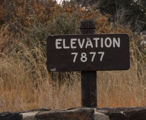 Elevation at Capulin Volcano 